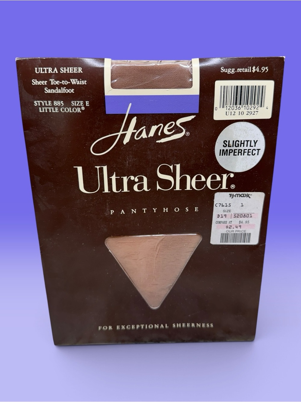 1989 Hanes Ultra Sheer Pantyhose Sheer To Waist Style 885 Size E Little Color